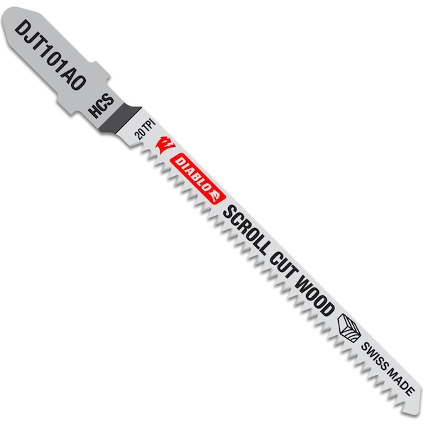 Diablo 3-1/4 in. High Carbon Steel T-Shank Scroll Cut Wood Jig Saw Blade 20 TPI 5 pk DJT101AO5 - main